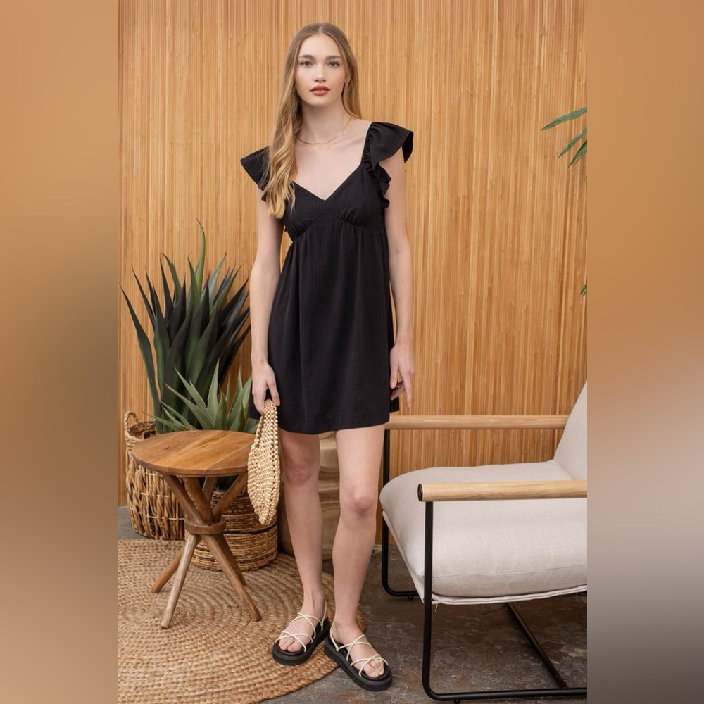 Blu Pepper Mini Black Dress